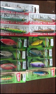 Click image for larger version

Name:	Lure Assrt Smithwick Heddon Cotton Cordell.jpg
Views:	475
Size:	469.9 KB
ID:	7587