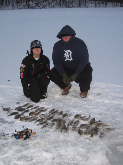 boys ice fishing
