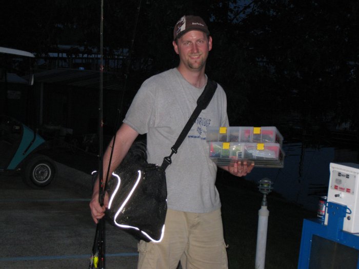 Me with my gear. Have rod, will travel...