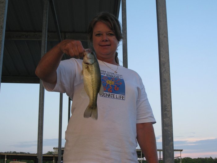 Lisa with a short fish