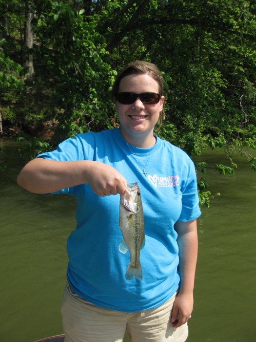 Louann (MississippiGal) with her first fish of the trip.
