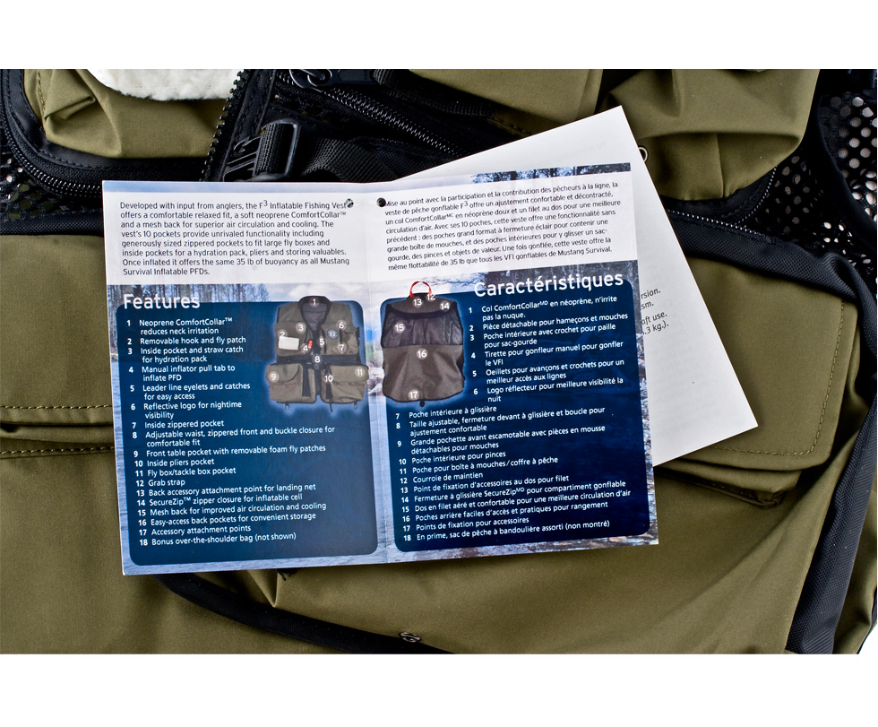 F3 Inflatable Fishing Vest 6