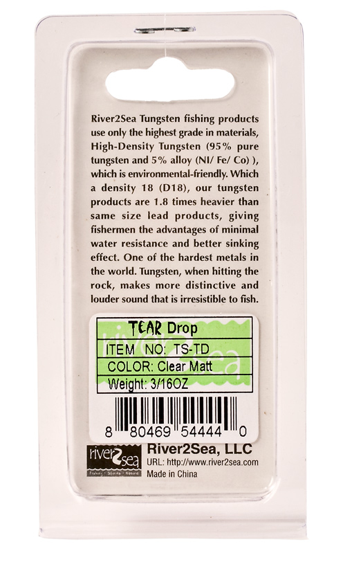 Tungsten Tear Drop Sinkers 2