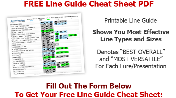 Fishing Line Cheat Sheet