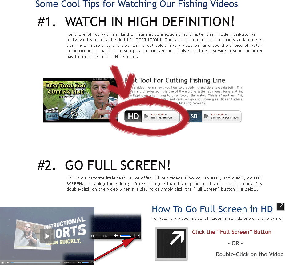 Some Cool Tips for Watching Our Fishing Videos